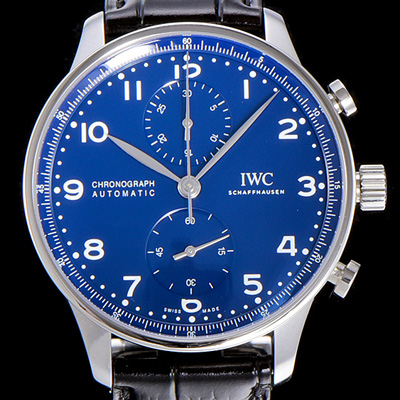 [I.W.C]남성용 포르투기즈 크로노그래프 에디션 150주년 한정판 블루다이얼 IWC93810