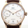 [아이더블유씨] 남성용 포루투기즈 오토매틱 7데이즈 스틸 로즈골드 화이트다이얼 IWC0405