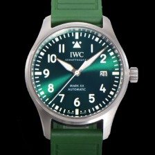 [아이더블유씨] 남성용 파파일럿 마크18 IW328205 오토매틱 40mm 러버밴드 그린 다이얼 iwc9203